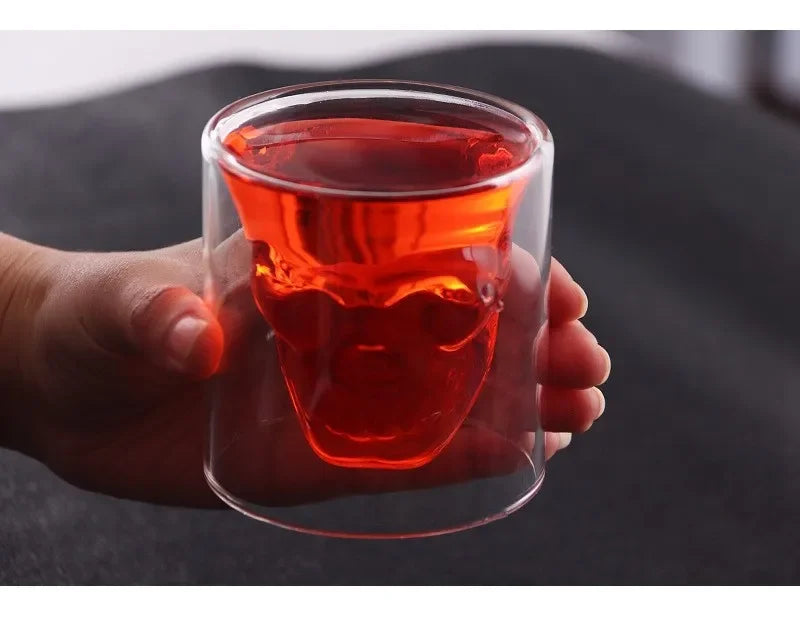 Lead Free Glass Creative Skull Cup Capacity Beer Cups Tea Mug Cocktail Wine Heat Resistant Coffee Mugs For Gift Wholesale