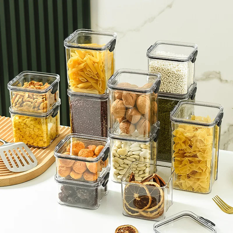 Plastic Moisture-Proof Drawer Storage Box – Sealed Jar Container for Snacks, Dried Fruit & Multigrain
