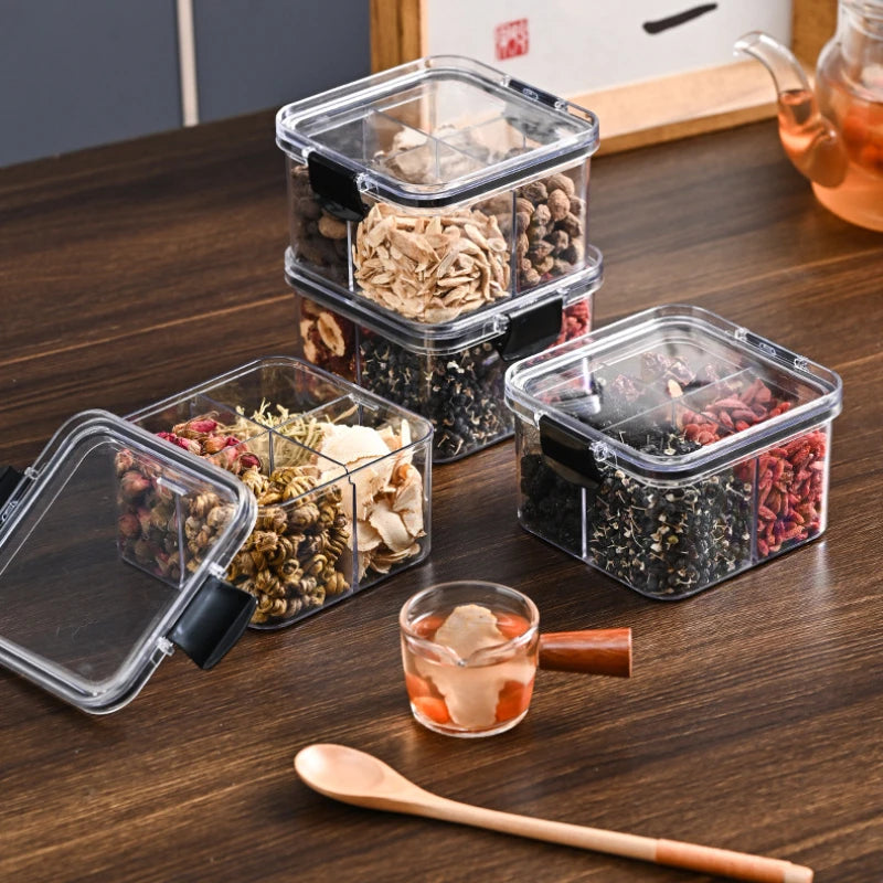 Plastic Moisture-Proof Drawer Storage Box – Sealed Jar Container for Snacks, Dried Fruit & Multigrain