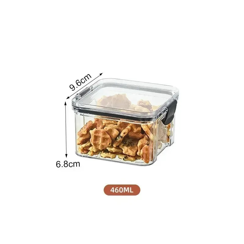 Plastic Moisture-Proof Drawer Storage Box – Sealed Jar Container for Snacks, Dried Fruit & Multigrain