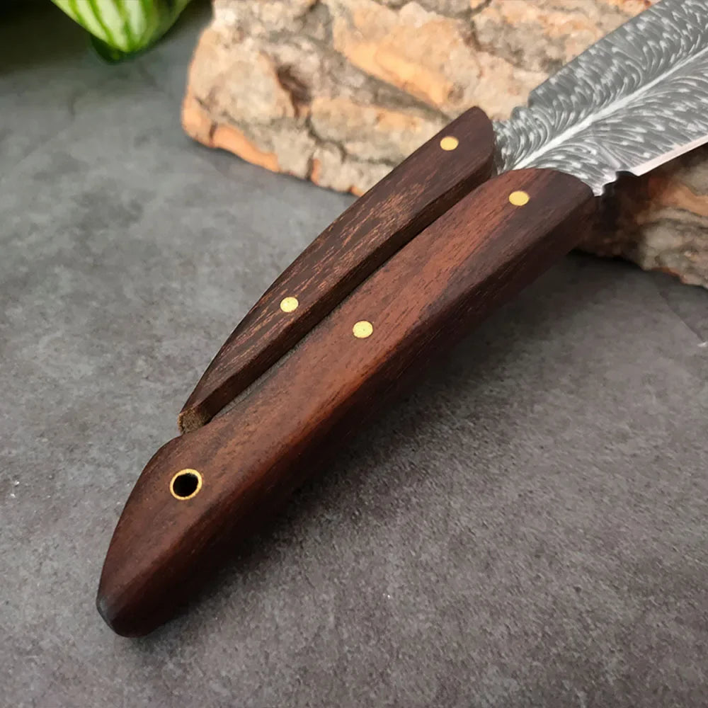 3 Inches Butcher Boning Knife Wood Handle Utility Knife Slicing Meat Fruit Fish Filleting Knife Chef Cooking Kitchen Knives