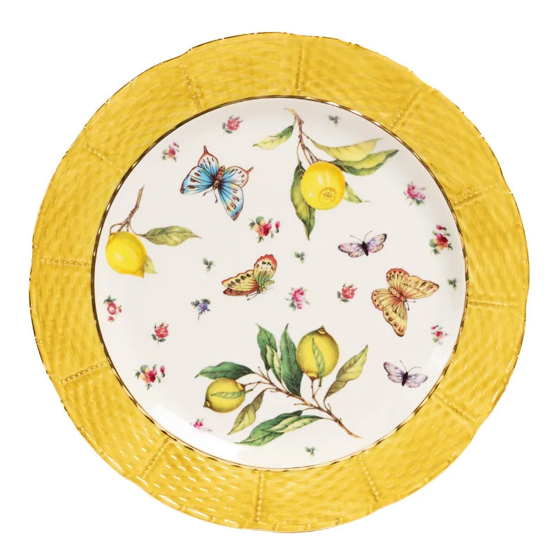 European style ceramic steak plate Western cuisine plate internet famous dining plate Nordic creative breakfast plate tableware