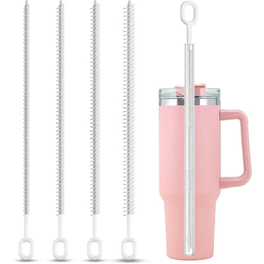 Heavy-Duty Straw Cleaning Brushes for Stanley Tumbler, 6mm & 10mm Straw Cleaning Brush for different straw sizes - 4 Pack