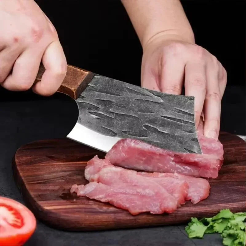 Handmade Cleaver Knife | Stainless Steel & Wood Handle