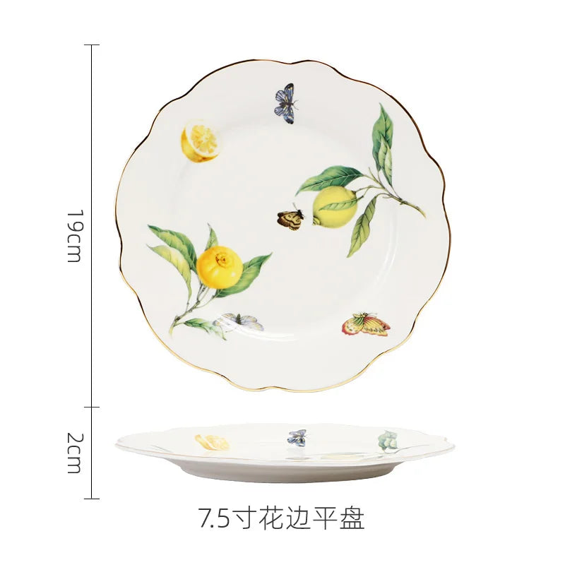 European style ceramic steak plate Western cuisine plate internet famous dining plate Nordic creative breakfast plate tableware