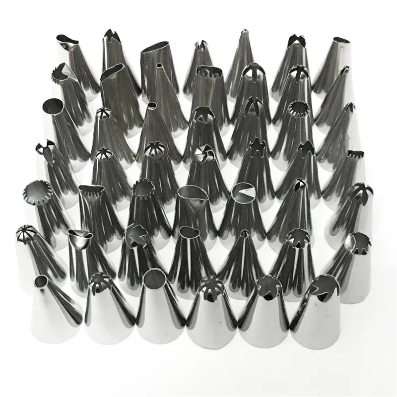 24/48 pcs Stainless Steel Nozzle Tips DIY Cake Decorating Tool Icing Piping Cream Pastry Bag  Kitchen Bakery