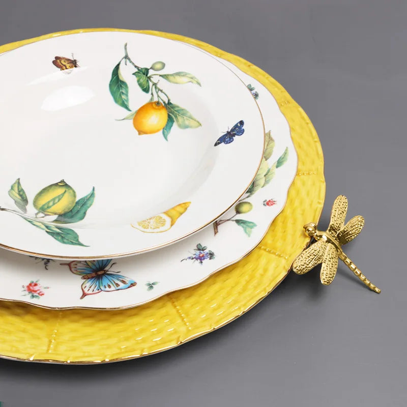 European style ceramic steak plate Western cuisine plate internet famous dining plate Nordic creative breakfast plate tableware