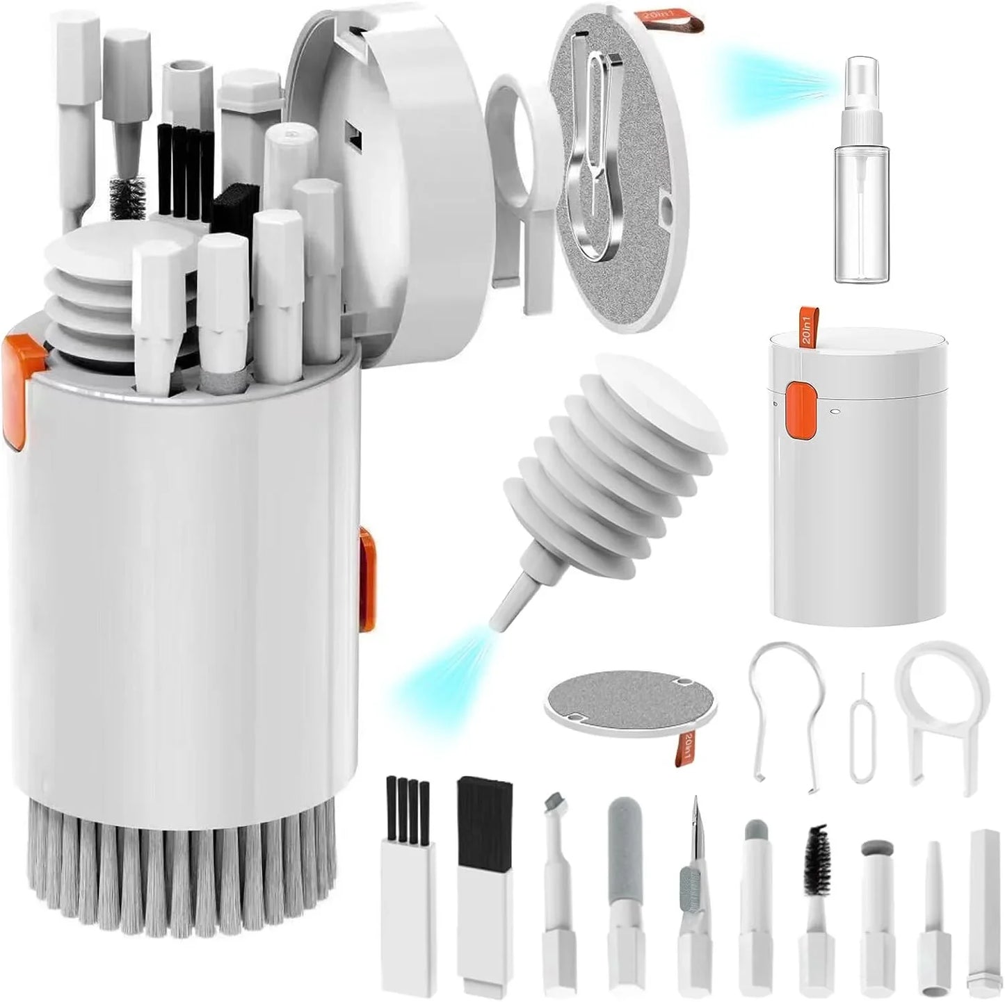 20 in 1 Multi-Functional Digital Camera Headset Mobile Phone Laptop Keyboard Cleaning Tool Set Cleaning Brush Clean Pen