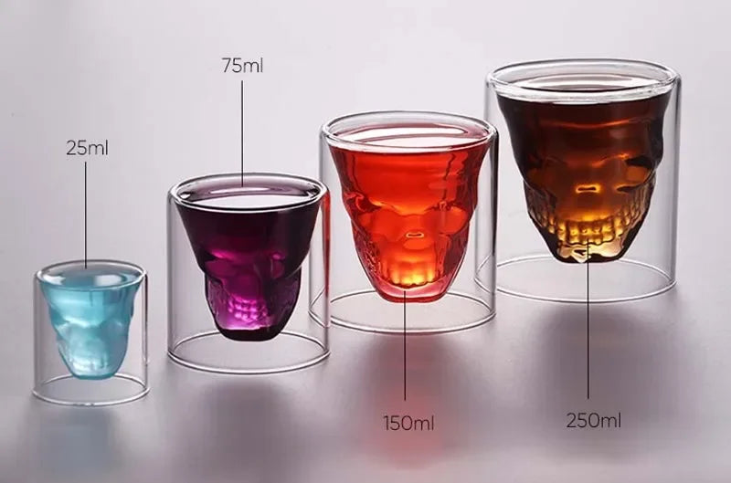 Lead Free Glass Creative Skull Cup Capacity Beer Cups Tea Mug Cocktail Wine Heat Resistant Coffee Mugs For Gift Wholesale