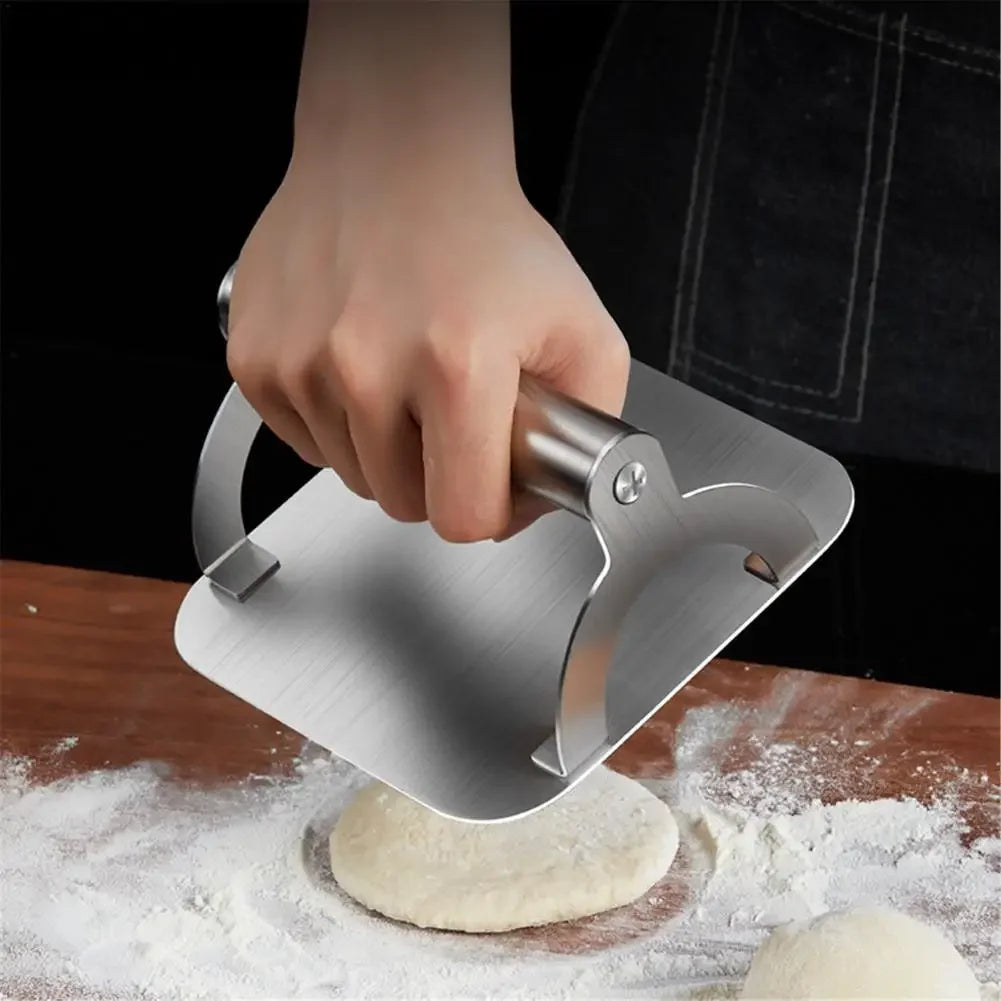 Stainless Steel Meat Press Barbecue Iron Plate Squid Steak Hamburger Household Commercial Manual Cake Press Meat Press