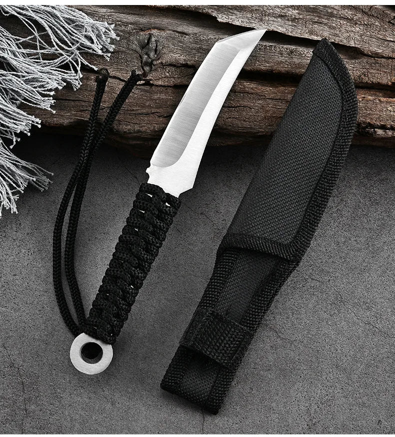 New Forged Utility Knife Camping Use with Non-slip Handle and Durable Blade EDC