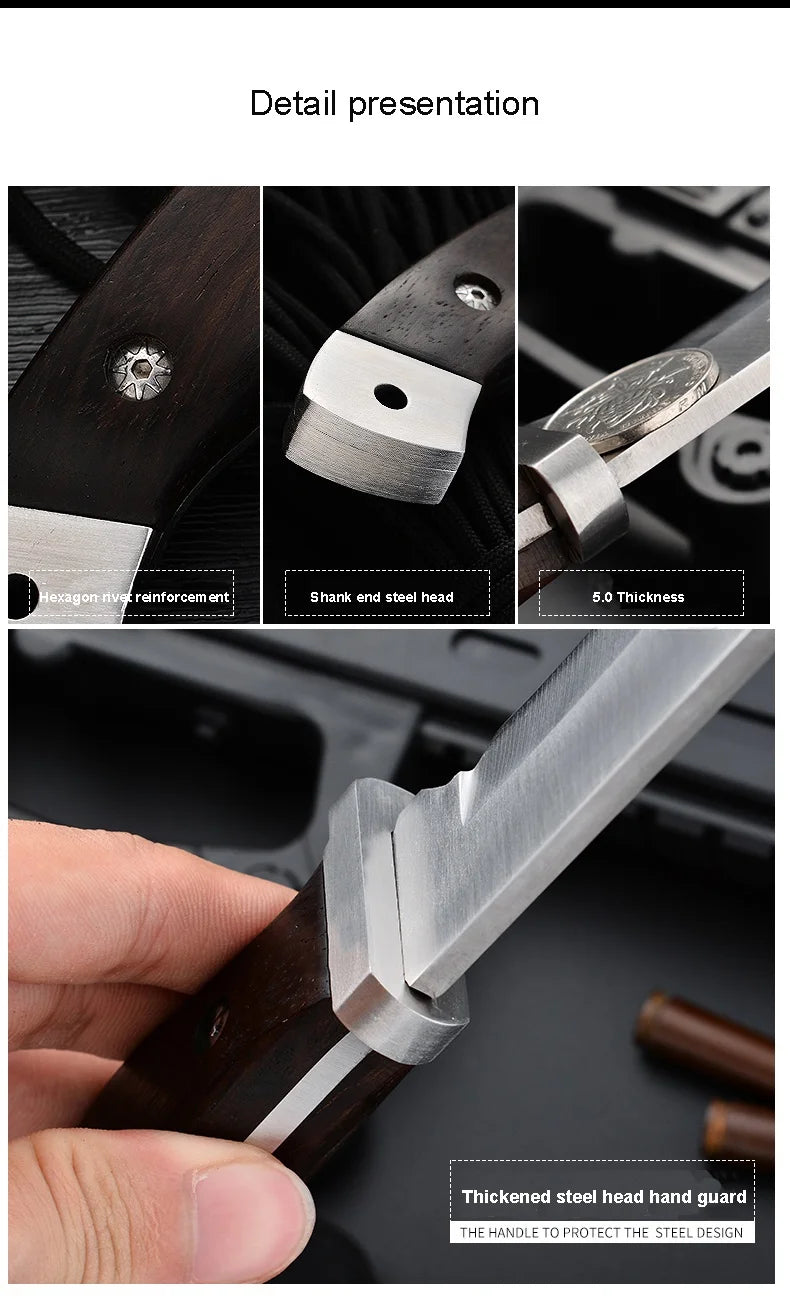 Camping Outdoor Multifunctional Knife Household Handle Carrying Straight Knife