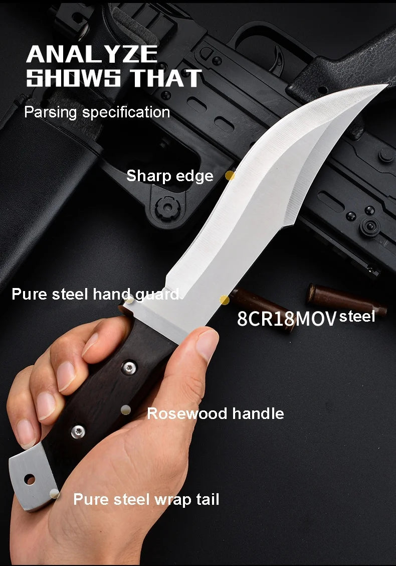 Camping Outdoor Multifunctional Knife Household Handle Carrying Straight Knife