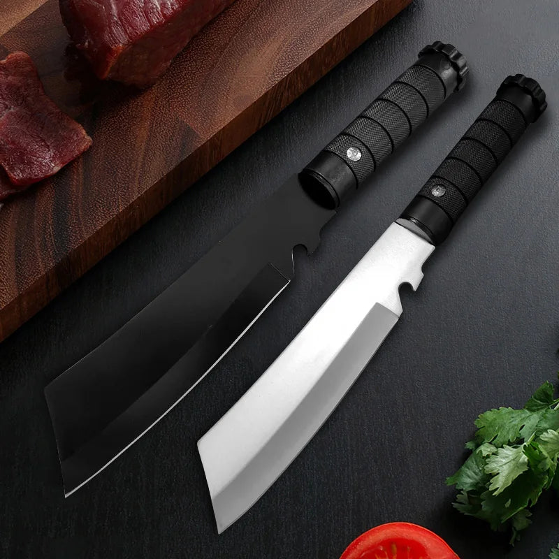 Handmade Forged Butcher Boning Knife Stainless Steel Kitchen Knife Meat Cleaver Fruit Cutting Knife Plastic Handle Cooking Tools
