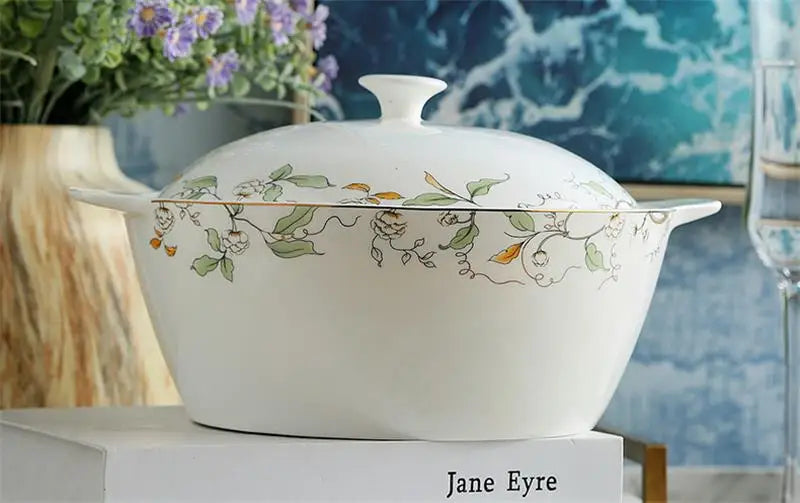 46-piece set, royal floral painting, fine bone china unit of dinner, porcelain dinner plate set, crockery set of dish, bowl set