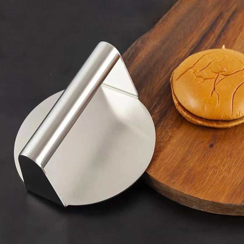 1PC Stainless Steel Smash Burger Press Hamburger Patties Meat Masher Circular Meat Press Mold For Deli Meats Kitchen Accessories
