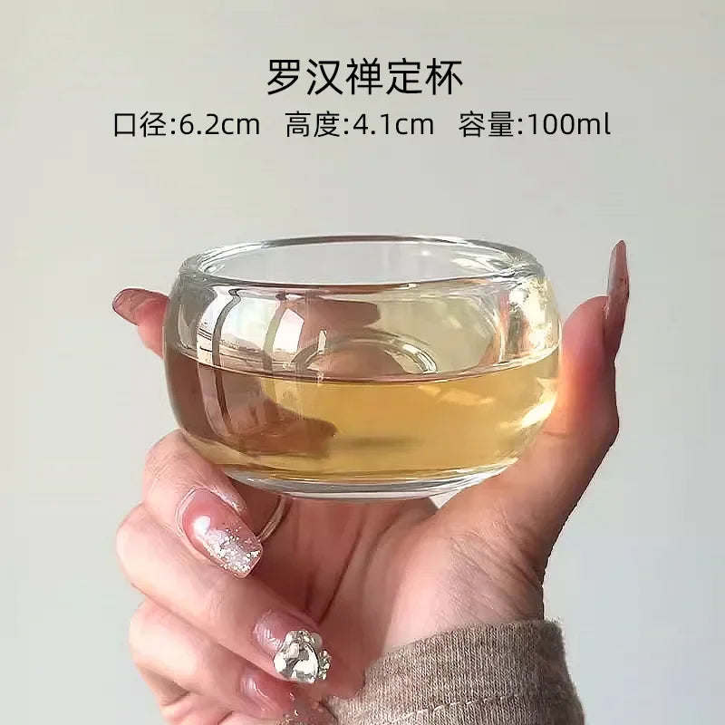 Crystal Glass Thickened Single Cup of High-grade Health Tea Cup 100ml