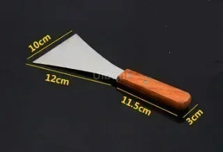 Stainless Steel Steak Fried Shovel Spatula Pizza peel Grasping Cutter Spade Pastry BBQ Tools Wooden Rubber Handle Kitchen turner