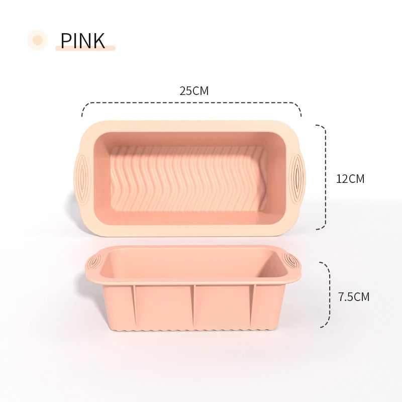 3D Silicone Bread Loaf Pan, Rectangular Non-Stick Baking Mold Pans for Oven, Bread, Cake, Easy Release