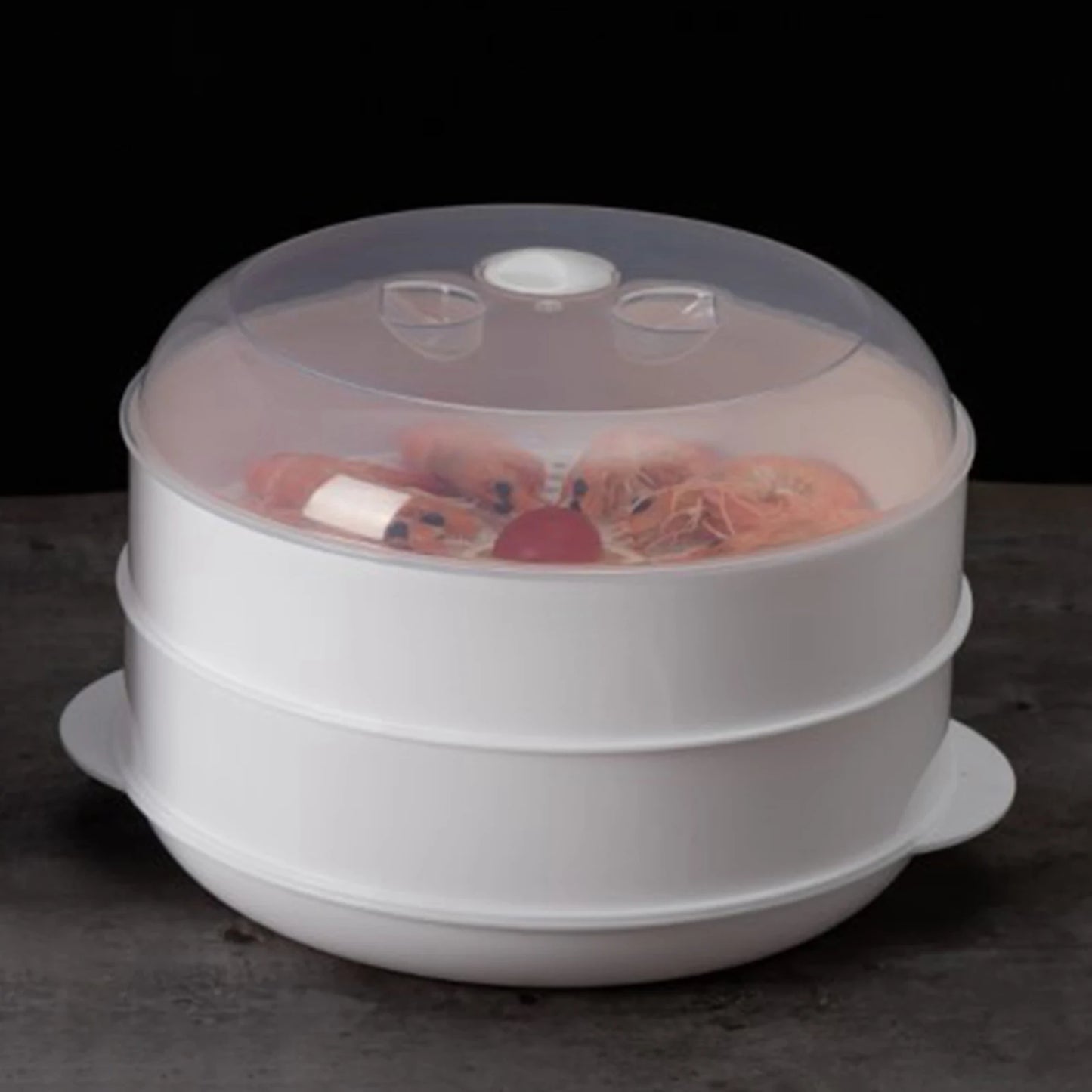 Microwave Steamer Heating Steamer Veggies Fish Grade /2/3 Tiers for Home Kitchen Microwave Steaming Dish Lid Cooking Pot Cooker