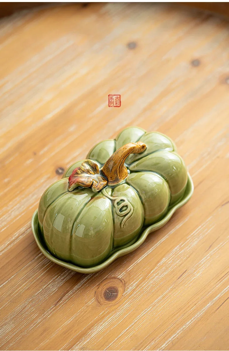 Cute and Novel Pumpkin Ceramic Dinner Plate