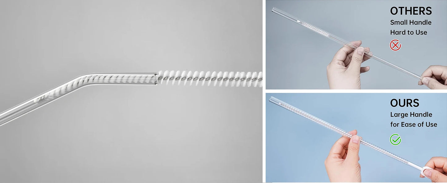 Heavy-Duty Straw Cleaning Brushes for Stanley Tumbler, 6mm & 10mm Straw Cleaning Brush for different straw sizes - 4 Pack