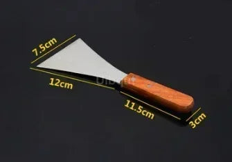 Stainless Steel Steak Fried Shovel Spatula Pizza peel Grasping Cutter Spade Pastry BBQ Tools Wooden Rubber Handle Kitchen turner