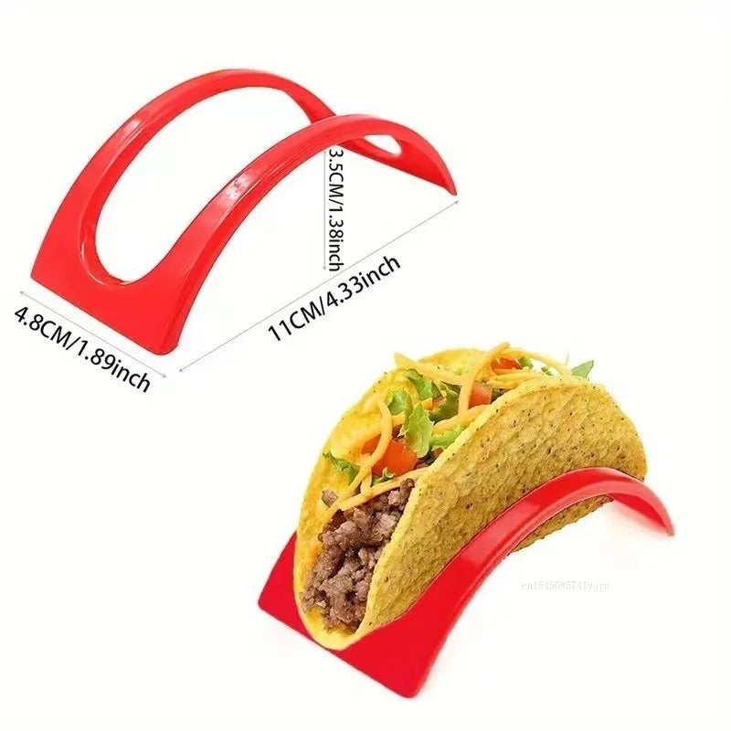 Portable Burrito Rack Tortilla Tray Taco Holder Food Tray Non-toxic Food Grade Kitchen Cooking Gadgets Hot Dog Grill Gadgets 1pc