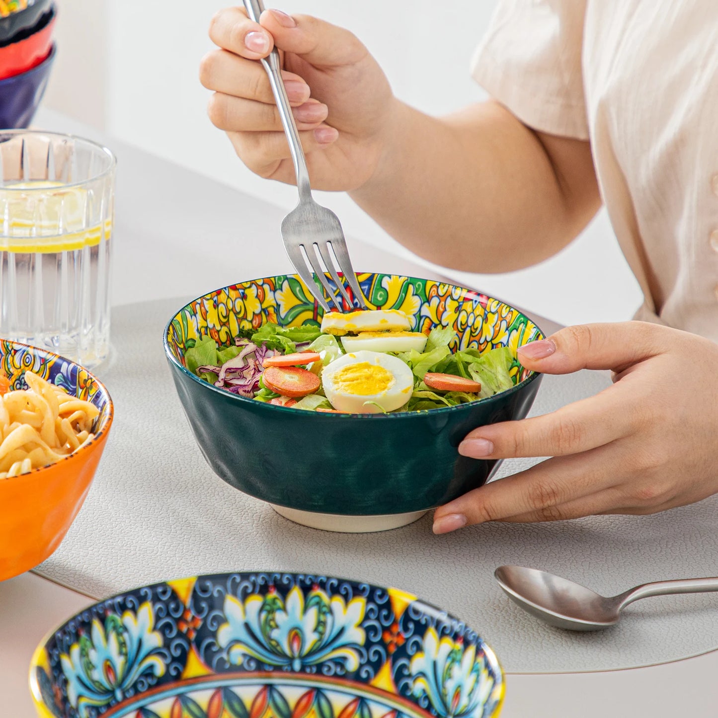 Vancasso 6-24 Piece Ceramic Dinnerware Set - Bohemian Style Stoneware for 6