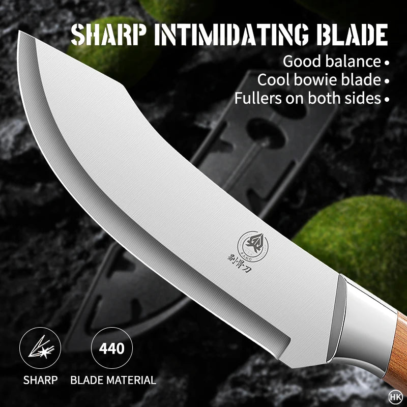 Stainless steel ultra sharp bending fracture knife, suitable for precise cutting, trimming, and peeling by professional butchers