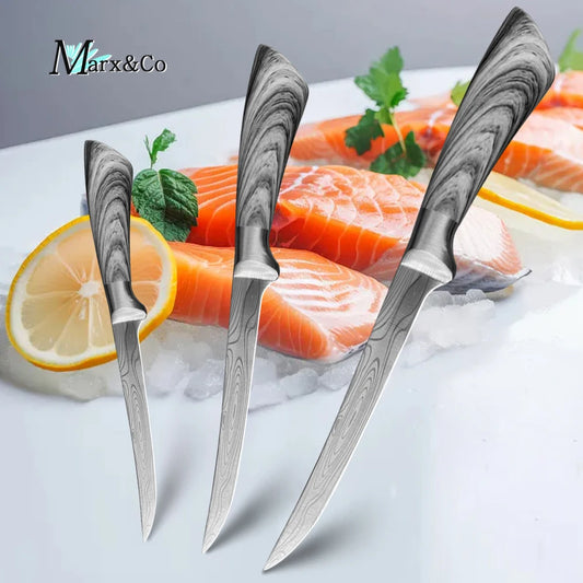 Cuchillo para Filetear Pescado 6"-7" - Acero Inoxidable