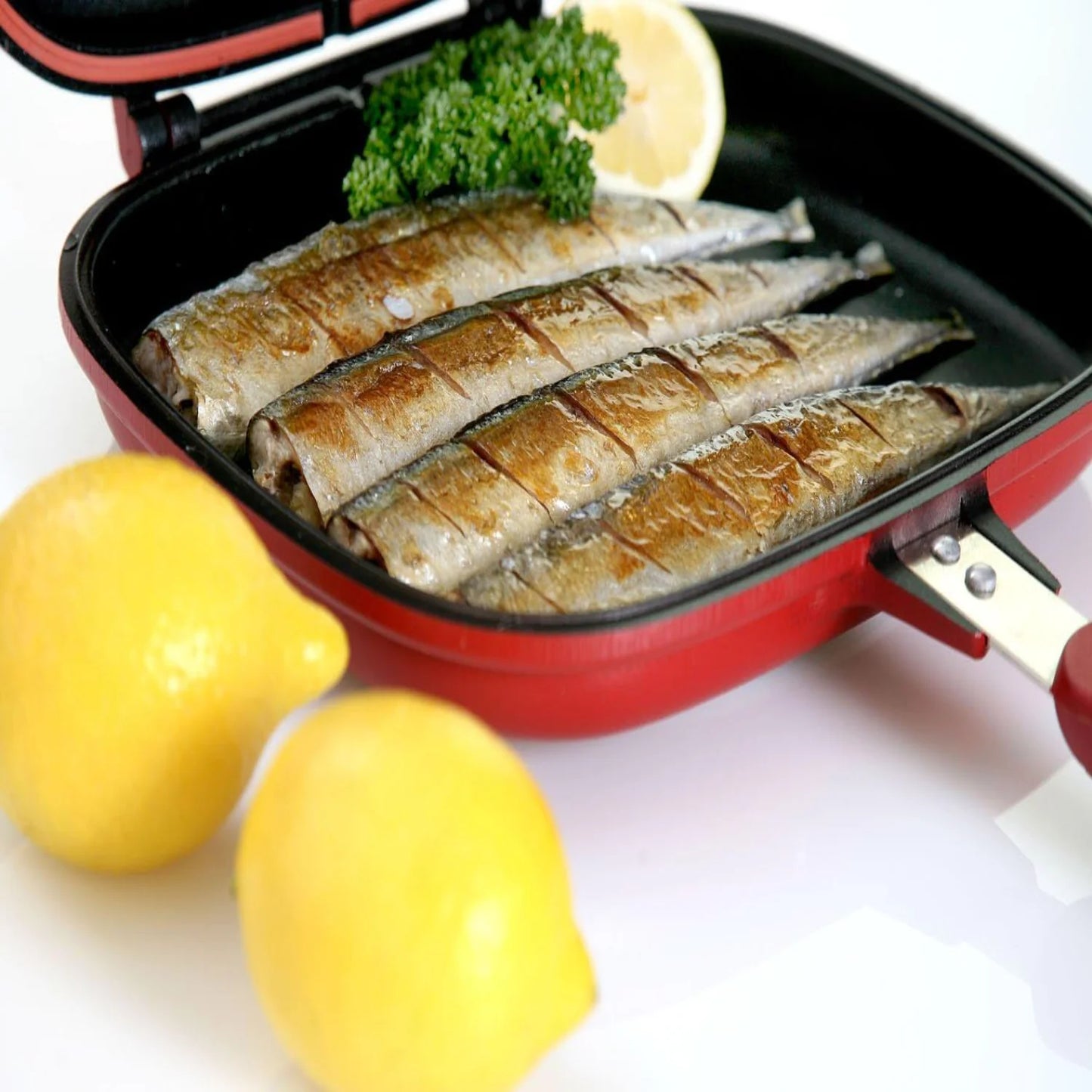 Innovative Multi Purpose Double Pan in Red - Versatile Cooking Tool for Delicious Meals