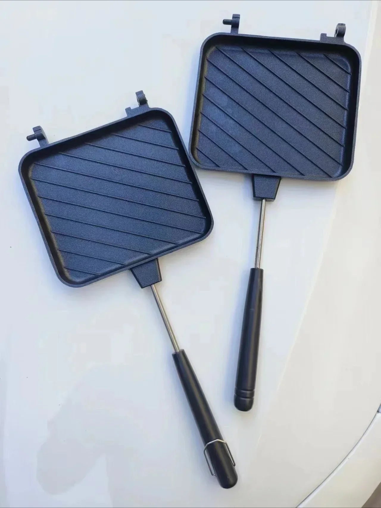 Aluminum Alloy Sandwich Maker Pan Non-Stick Sandwich Grill Pan Double Sided Frying Pan Detachable Hot Sandwich Maker Cookware