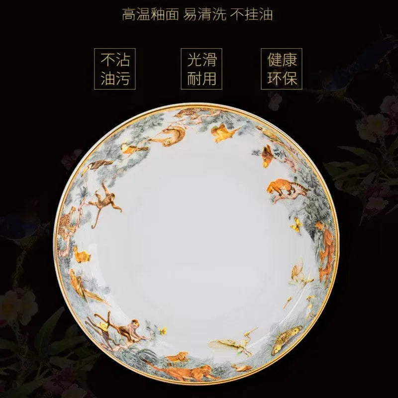 Household set Ceramic bowls, chopsticks, bone china tableware