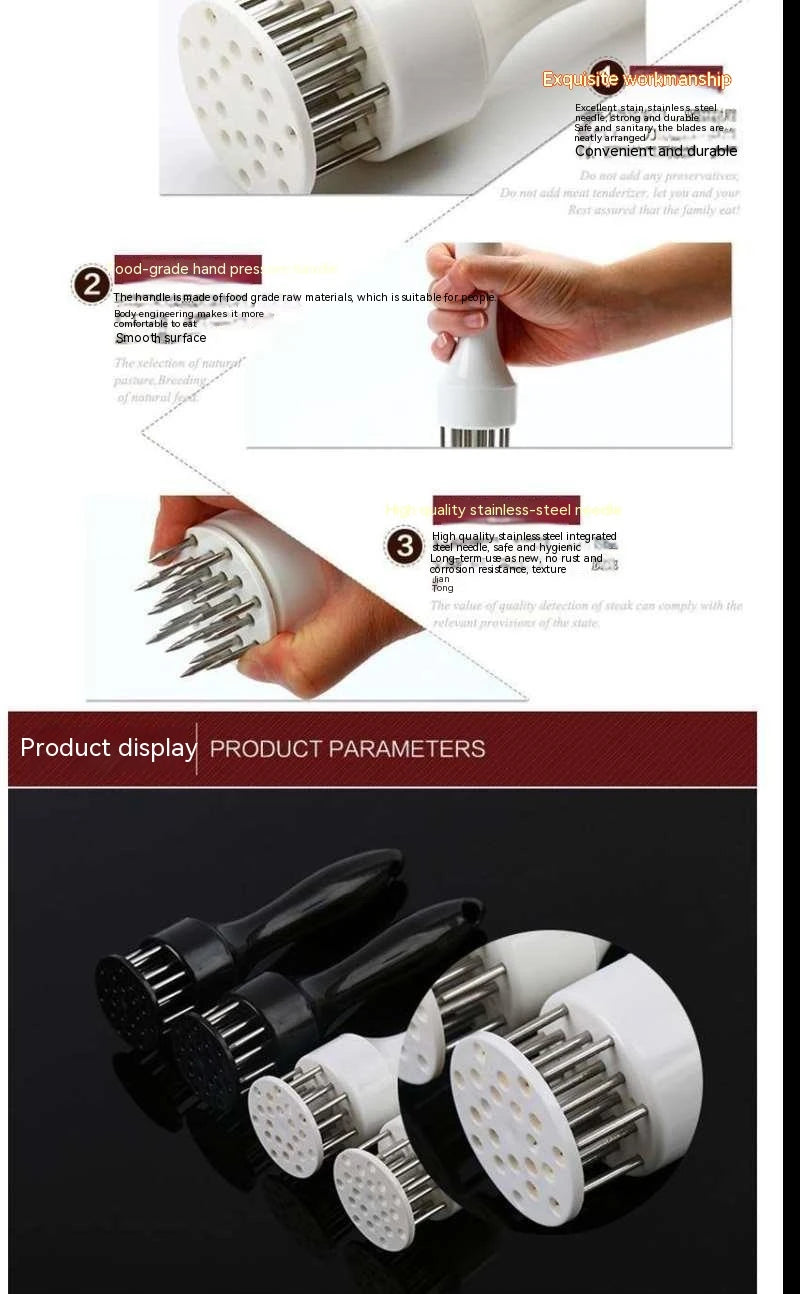Steel Nail, Pork Skin, Pork Hammer, Meat Needle, Meat Slicer, Pork Ribs, Beef Tendon Fork, Steak Tool, Meat Fork