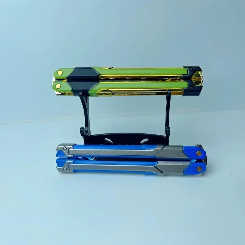 Hot Valorant Game Merch Craft Toy, 20 Cm (7.8 Inches), Foldable RGX Butterfly Knife, Zinc Alloy Metal, Comes with Sheath