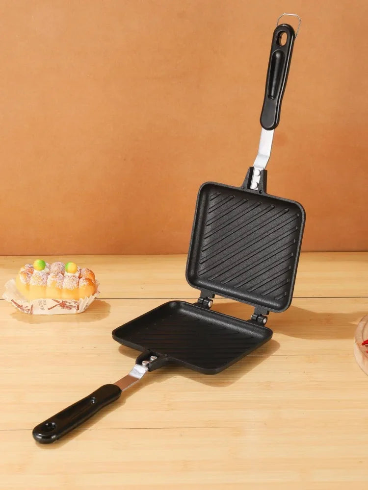 Sandwich Bread Bakeware Double-Sided Non-Stick Frying Pan Household Kitchen Cooking Breakfast Waffle Pancake Egg Frying Pan