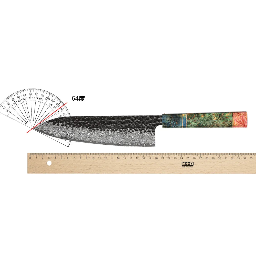 Acero Damasco Cheftronics: ¡El Cuchillo Definitivo! - 8 inch
