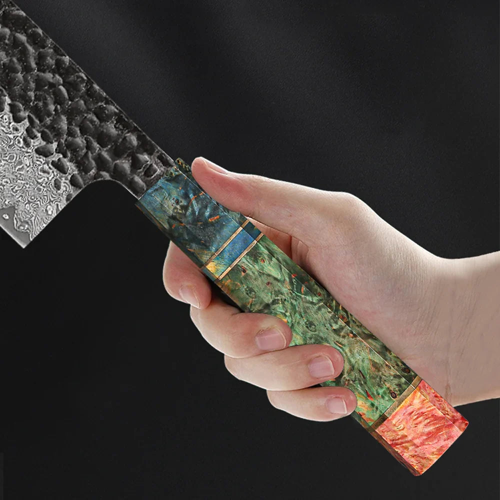 Acero Damasco Cheftronics: ¡El Cuchillo Definitivo! - 8 inch