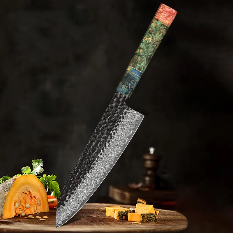 Acero Damasco Cheftronics: ¡El Cuchillo Definitivo! - 8 inch