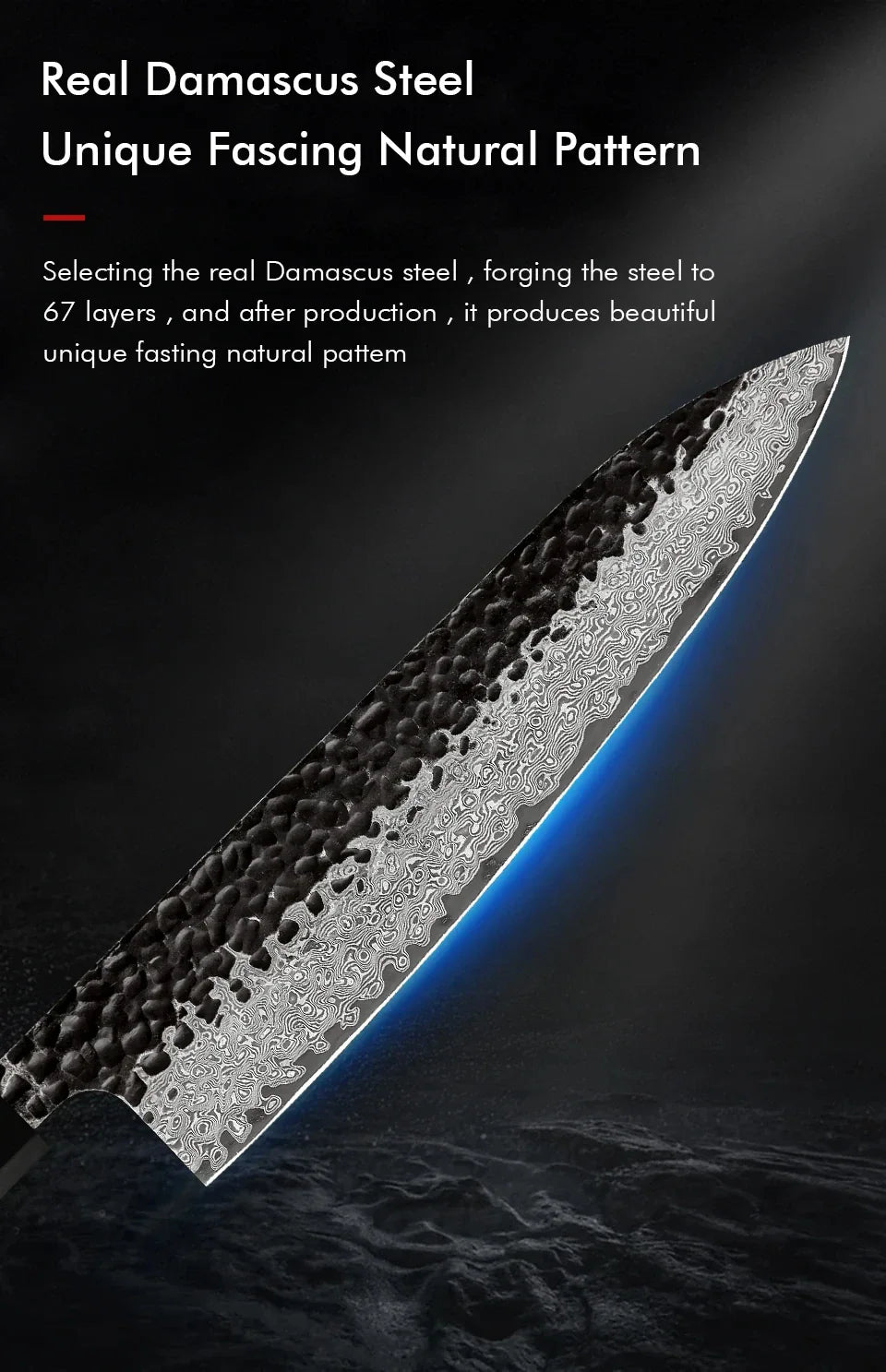 Acero Damasco Cheftronics: ¡El Cuchillo Definitivo! - 8 inch