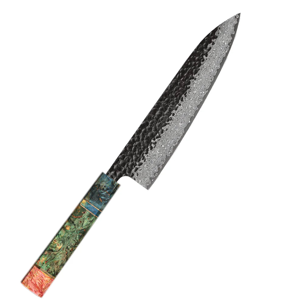 Acero Damasco Cheftronics: ¡El Cuchillo Definitivo! - 8 inch