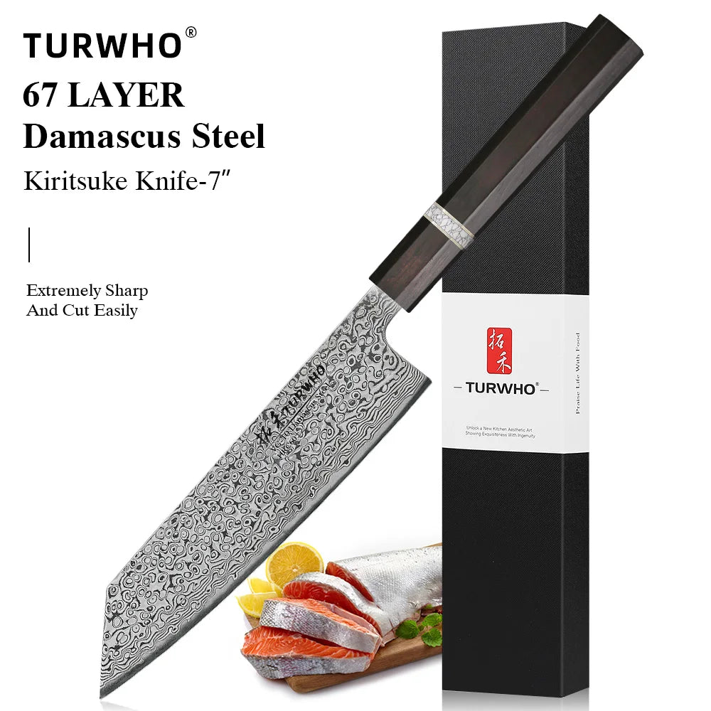 ¡Acero Damasco! Cuchillo Chef Cheftronics - Kiritsug Knife / 7 inch