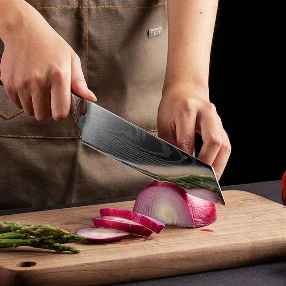 Acero Damasco: ¡Cuchillos Cheftronics para Cocina Inteligente!
