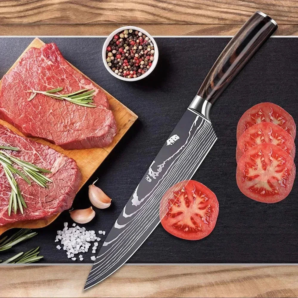 Acero Damasco: ¡Cuchillos Cheftronics para Cocina Inteligente!