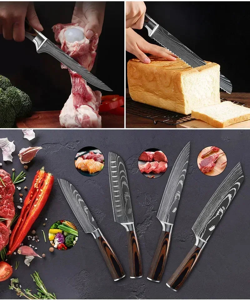 Acero Damasco: ¡Cuchillos Cheftronics para Cocina Inteligente!