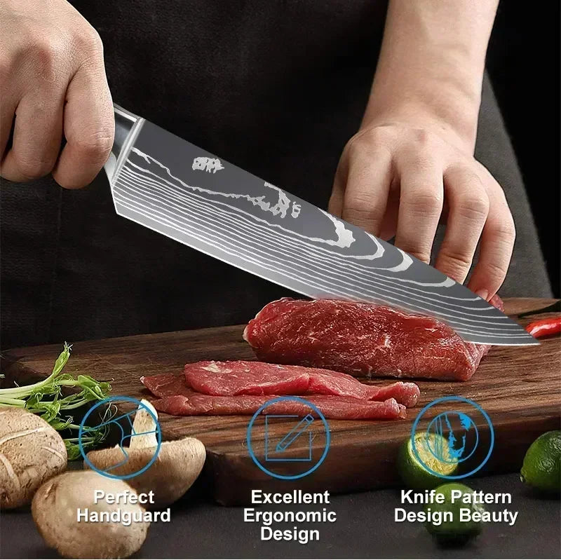 Acero Damasco: ¡Cuchillos Cheftronics para Cocina Inteligente!