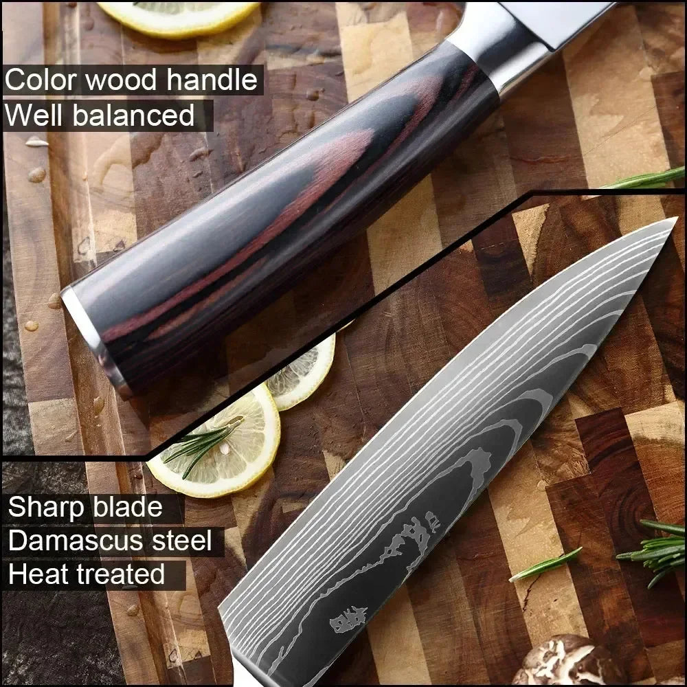 Acero Damasco: ¡Cuchillos Cheftronics para Cocina Inteligente!