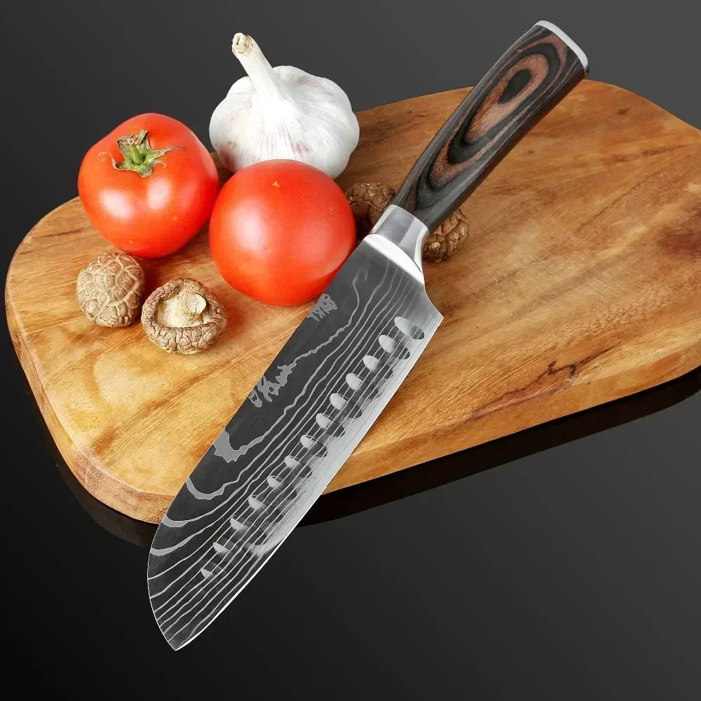 Acero Damasco: ¡Cuchillos Cheftronics para Cocina Inteligente!