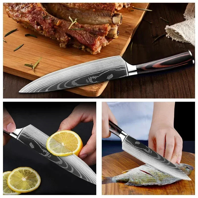 Acero Damasco: ¡Cuchillos Cheftronics para Cocina Inteligente!
